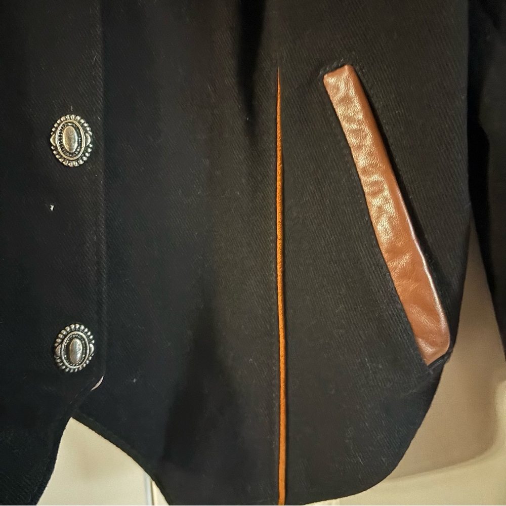 Diamond Denim & Leather Vintage Jacket | Size 10 - Picture 7 of 7